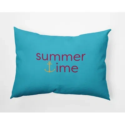 E By Design Polyester Lumbar Rectangular Indoor/outdoor Pillow Cover & Insert In Pink