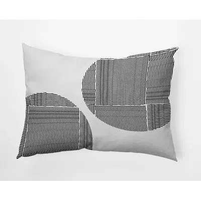 E By Design Polyester Lumbar Rectangular Indoor/outdoor Pillow Cover & Insert In Raven Black