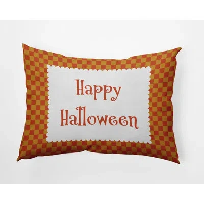 E By Design Polyester Lumbar Rectangular Indoor/outdoor Pillow Cover & Insert In Rust
