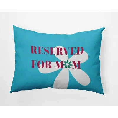 E By Design Polyester Lumbar Rectangular Indoor/outdoor Pillow Cover & Insert In Turquoise