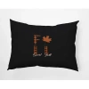 E By Design Polyester Lumbar Rectangular Pillow Cover & Insert By  In Black
