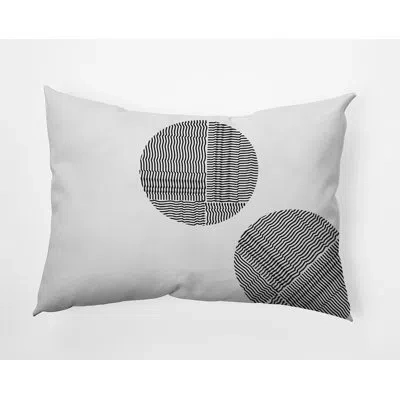 E By Design Polyester Lumbar Rectangular Pillow Cover & Insert By  In Black