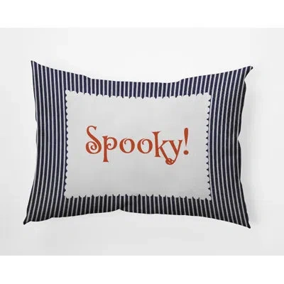 E By Design Polyester Lumbar Rectangular Pillow Cover & Insert By  In Navy