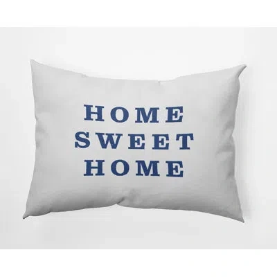 E By Design Polyester Lumbar Rectangular Pillow Cover & Insert By  In Navy Blue