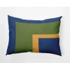 E By Design Polyester Lumbar Rectangular Pillow Cover & Insert By  In Navy Blue,green