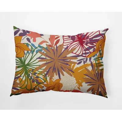 E By Design Polyester Lumbar Rectangular Pillow Cover & Insert By  In Scallion