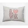 E By Design Polyester Lumbar Rectangular Pillow Cover & Insert In Light Pink