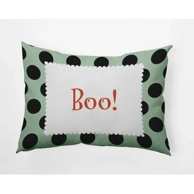 E By Design Polyester Lumbar Rectangular Pillow Cover & Insert In Mint Green