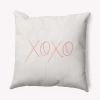E By Design Polyester Square Pillow Cover & Insert In Pink Icing