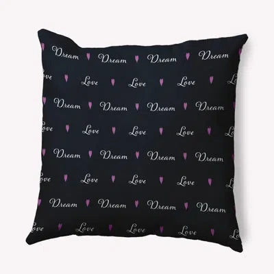 E By Design Polyester Throw Pillow In Black