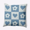 E By Design Polyester Throw Pillow In Blue