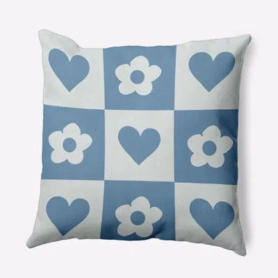 E By Design Polyester Throw Pillow In Blue
