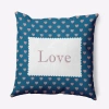 E By Design Polyester Throw Pillow In Blue