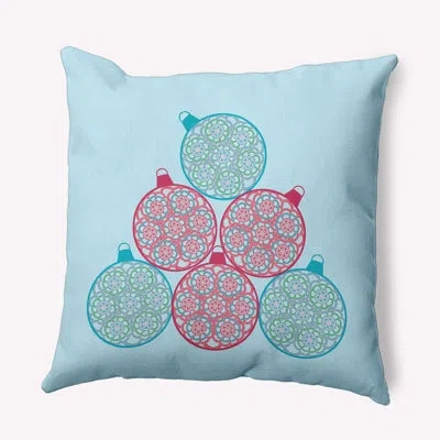 E By Design Polyester Throw Pillow In Blue