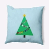 E By Design Polyester Throw Pillow In Blue