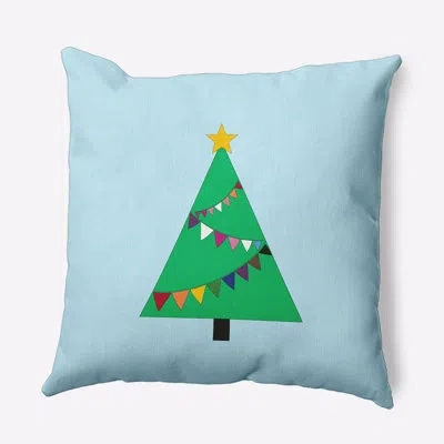 E By Design Polyester Throw Pillow In Blue