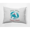 E By Design Polyester Throw Pillow In Blue;blue