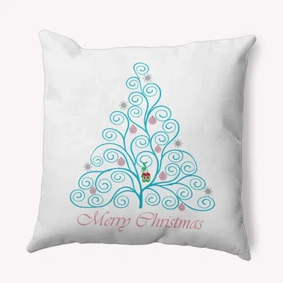 E By Design Polyester Throw Pillow In Blue;blue