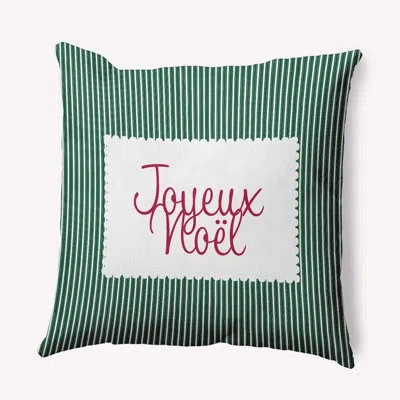 E By Design Polyester Throw Pillow In Green