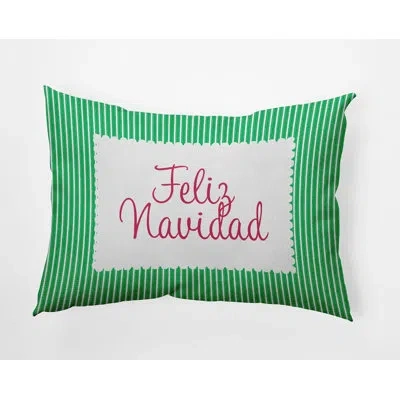 E By Design Polyester Throw Pillow In Green