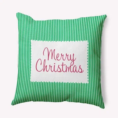 E By Design Polyester Throw Pillow In Green