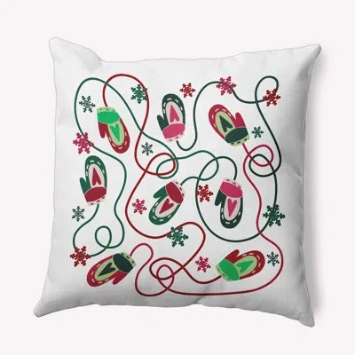 E By Design Polyester Throw Pillow In Green