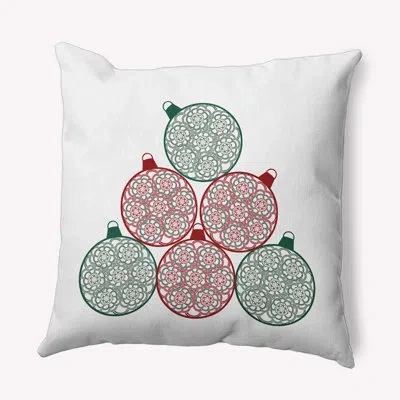 E By Design Polyester Throw Pillow In Green;green