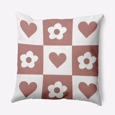 E By Design Polyester Throw Pillow In Orange