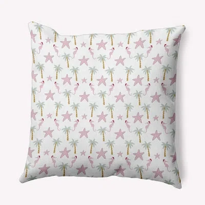 E By Design Polyester Throw Pillow In Pink