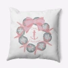 E By Design Polyester Throw Pillow In Pink