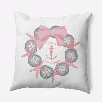 E By Design Polyester Throw Pillow In Pink