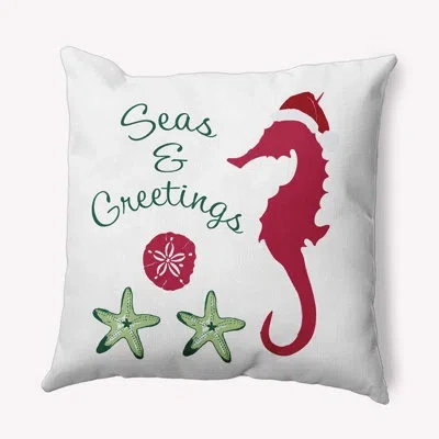 E By Design Polyester Throw Pillow In Pink