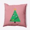 E By Design Polyester Throw Pillow In Pink