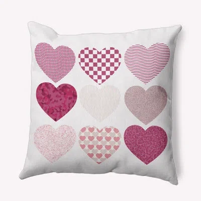 E By Design Polyester Throw Pillow In Pink