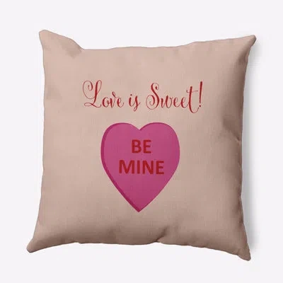 E By Design Polyester Throw Pillow In Pink