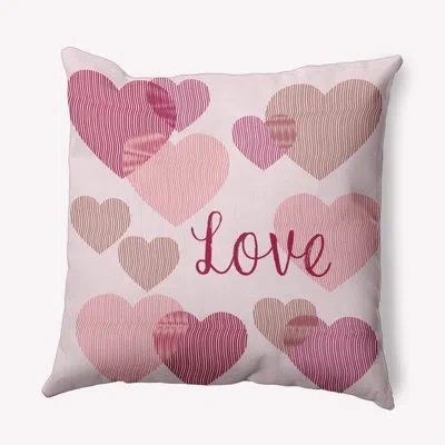 E By Design Polyester Throw Pillow In Pink