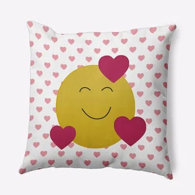E By Design Polyester Throw Pillow In Pink