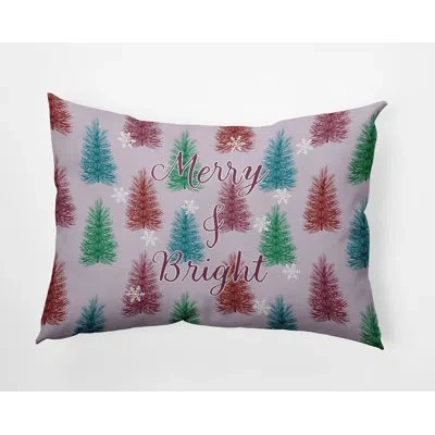 E By Design Polyester Throw Pillow In Purple