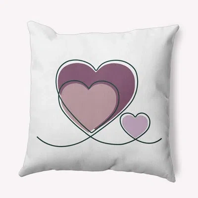 E By Design Polyester Throw Pillow In Purple