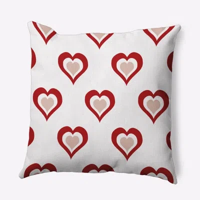 E By Design Polyester Throw Pillow In Red