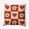 E By Design Polyester Throw Pillow In Red