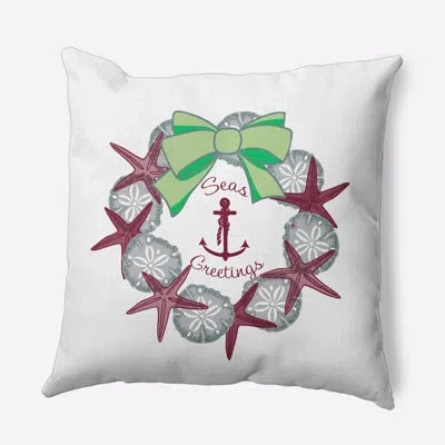 E By Design Polyester Throw Pillow In Red