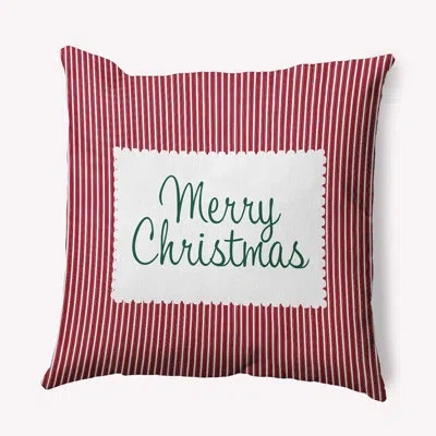 E By Design Polyester Throw Pillow In Red