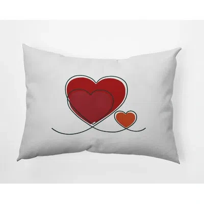 E By Design Polyester Throw Pillow In Red