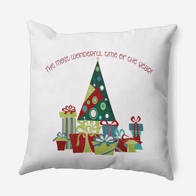 E By Design Polyester Throw Pillow In Red;red