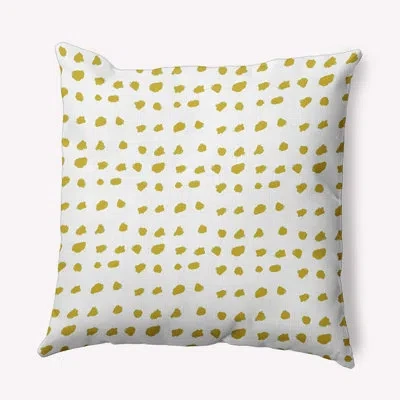 E By Design Polyester Throw Pillow In Yellow