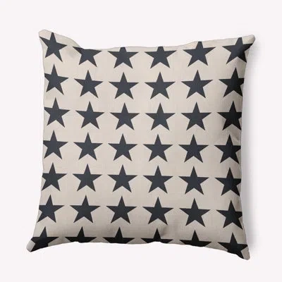 E By Design Polyester Throw Square Indoor/outdoor Pillow Cover & Insert In Blue