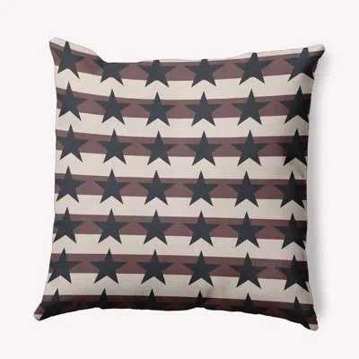E By Design Polyester Throw Square Indoor/outdoor Pillow Cover & Insert In Brown,blue