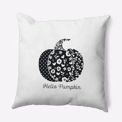 E By Design Polyester Throw Square Indoor/outdoor Pillow Cover & Insert By  In Black