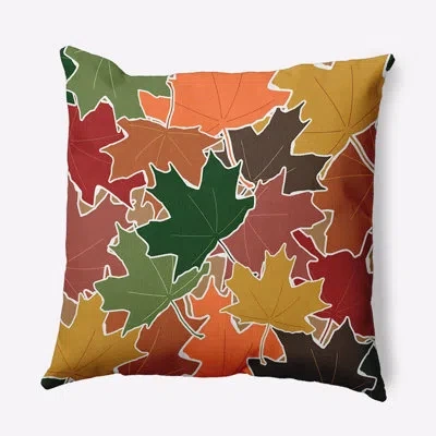 E By Design Polyester Throw Square Indoor/outdoor Pillow Cover & Insert By  In Forest Green